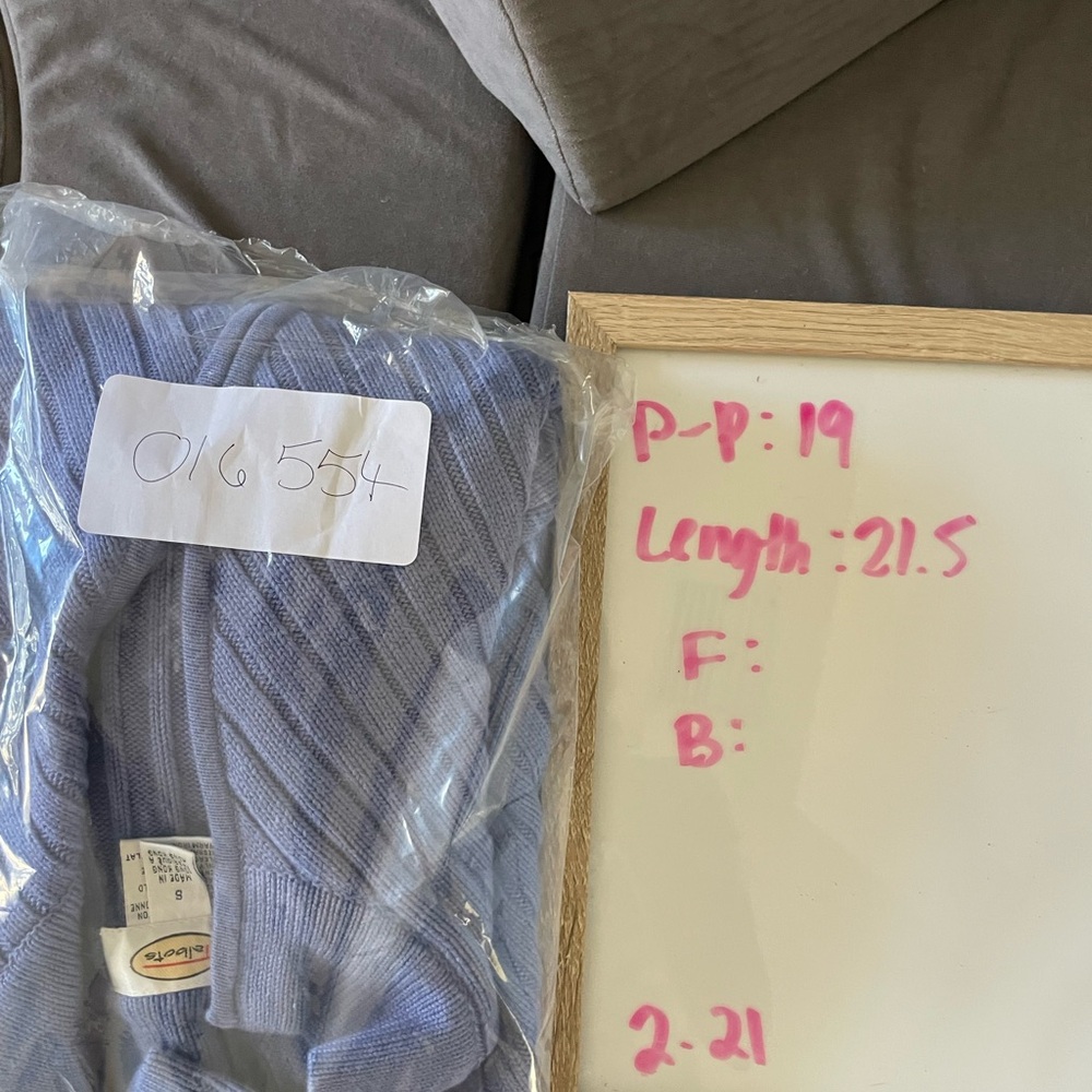 Talbots Purple/Blue Zip-Up Textured Sweater - Picture 5 of 5
